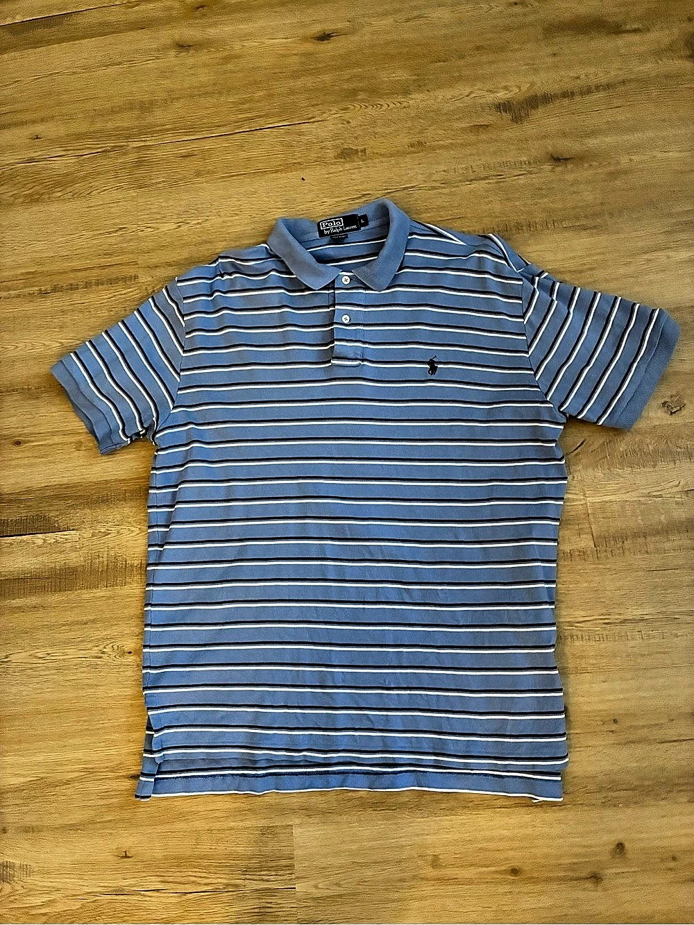 Polo Ralph Lauren Classic Fit Striped  Polo Shirt Blue & White